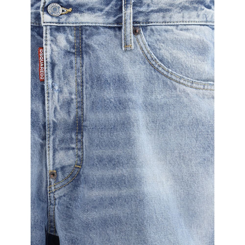 Dsquared² Light Blue Cotton Bermuda Shorts Dsquared²