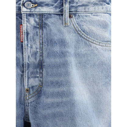 Dsquared² Light Blue Cotton Bermuda Shorts Dsquared²