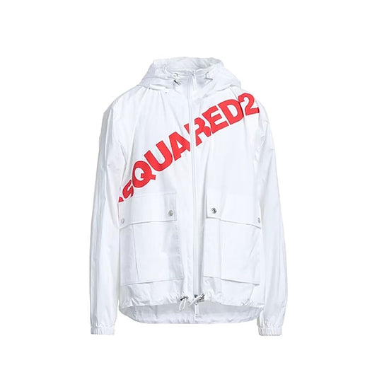 Dsquared² White Cotton Shell Jacket1728,48 | M,75611013280,Clothing,Dsquared²,IT50 | L,Jackets & Coats - Clothing,Men,New with tags,Shell Jackets - Jackets & Coats - Clothing,White