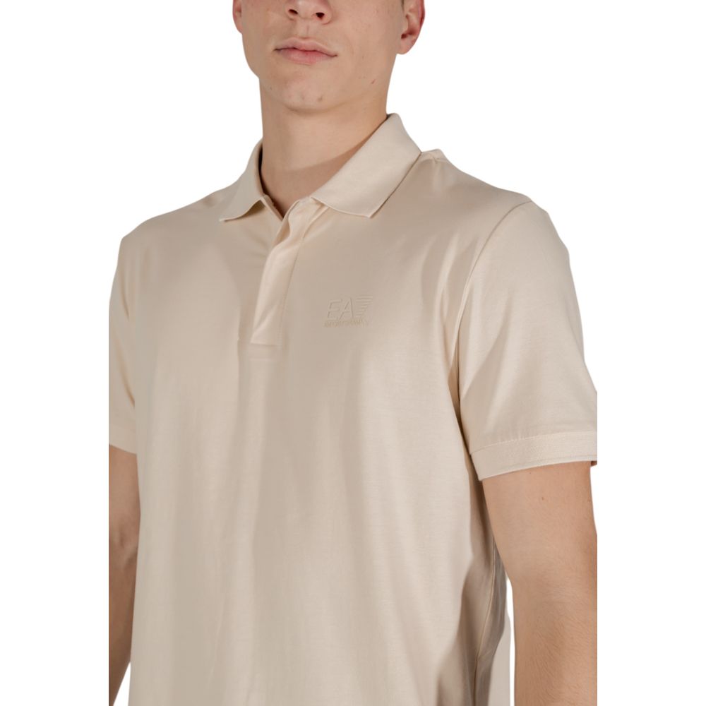 EA7 Emporio Armani Beige Cotton Polo Shirt