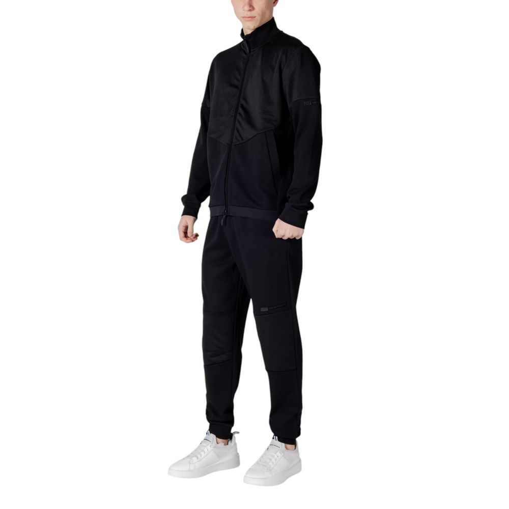 EA7 Emporio Armani Black Cotton Sweatsuit