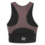 EA7 Underwear Black sports bra with breathable VENTUS7 fabric for maximum comfort during training, shown from the back.