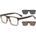 EMPORIO ARMANI MOD. EA 4115 men's eyeglasses with interchangeable lenses in tortoiseshell, black, and brown frames.