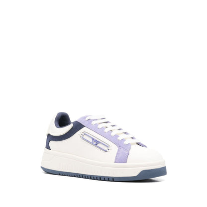 EMPORIO ARMANI EXCLUSIVE Emporio Armani Leather sneakers with suede details and eagle plate Sneakers