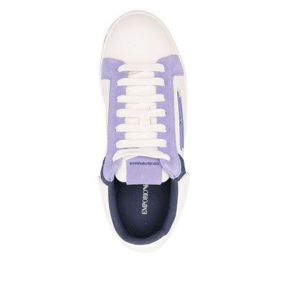 EMPORIO ARMANI EXCLUSIVE Emporio Armani Leather sneakers with suede details and eagle plate Sneakers
