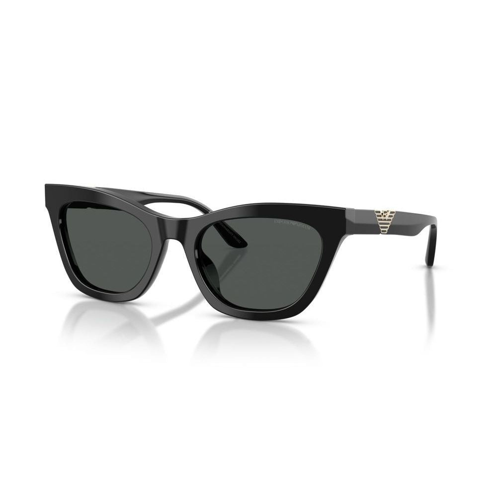 EMPORIO ARMANI MOD. EA 4259U black acetate sunglasses for ladies, featuring a stylish and elegant design ideal for fashion-forward women.