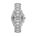 Back view of EMPORIO ARMANI WATCHES Mod. AR11640 showing stainless steel bracelet and case design, 43 mm gent wristwatch.