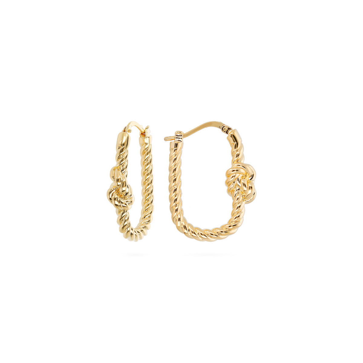 ETRUSCA JEWELS JEWELRY Mod. WSET00731.YG gold twisted hoop earrings
