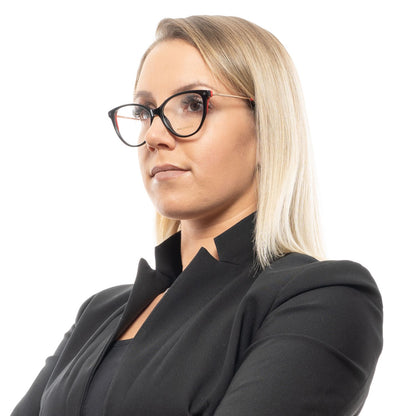 Woman wearing Emilio Pucci Black Plastic Glasses (Frames) with full-rim style