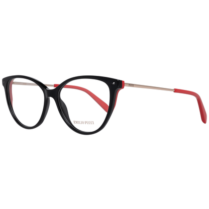 Emilio Pucci Black Plastic Glasses (Frames) for women with full-rim style and branded case.