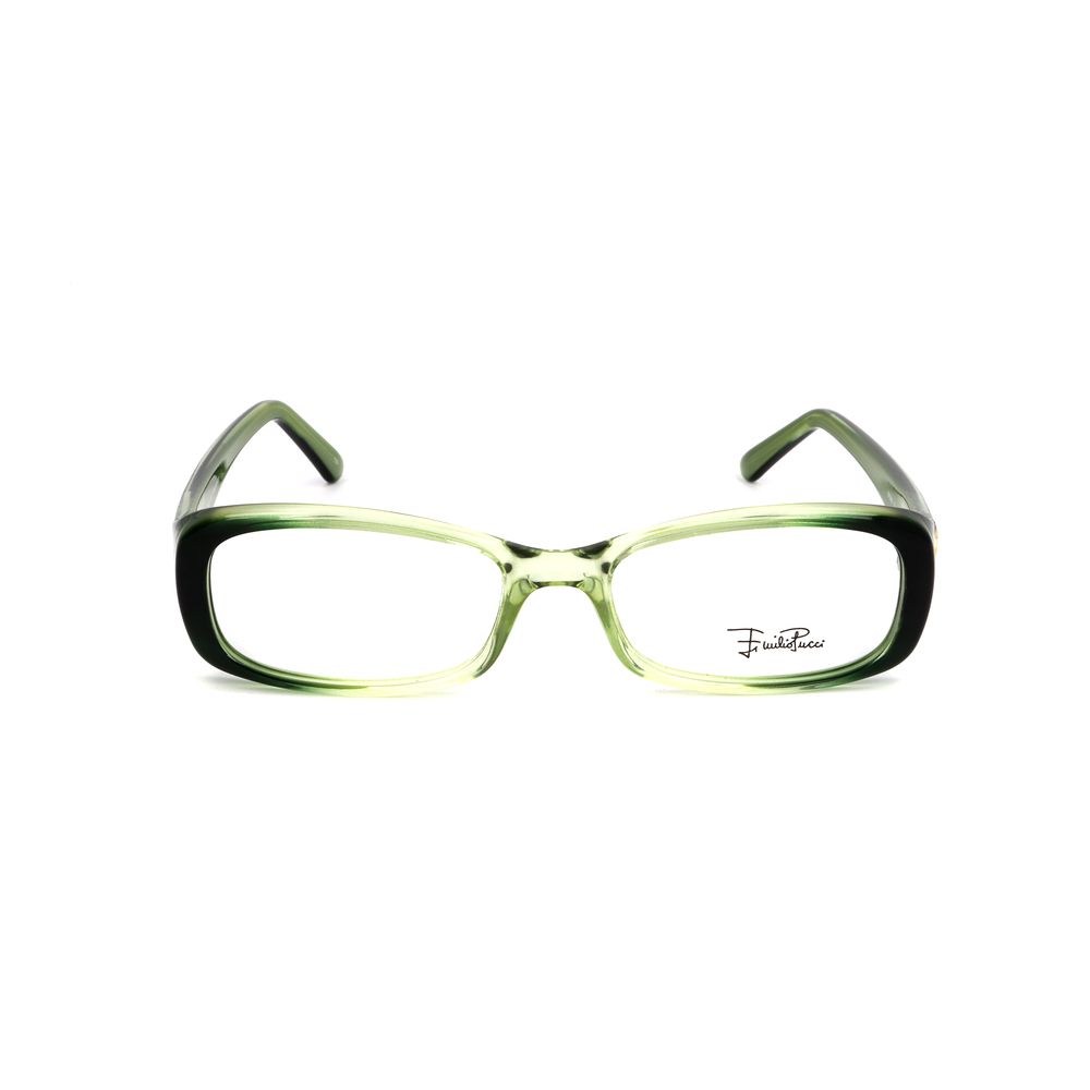 Emilio Pucci Green Plastic Frames EP2660313 glasses, gradient green, plastic material, measures 51/17/130 mm for women.