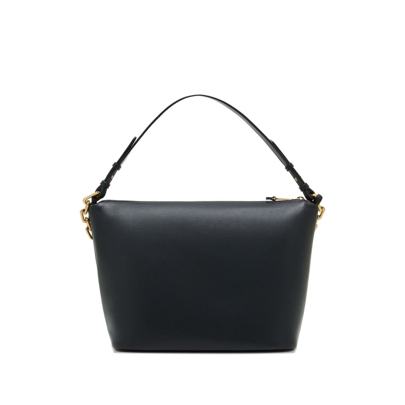 Front view with bag zipped and handles upright.