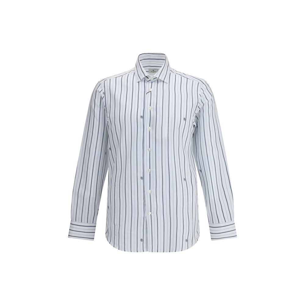 Etro White Cotton Pattern Shirt