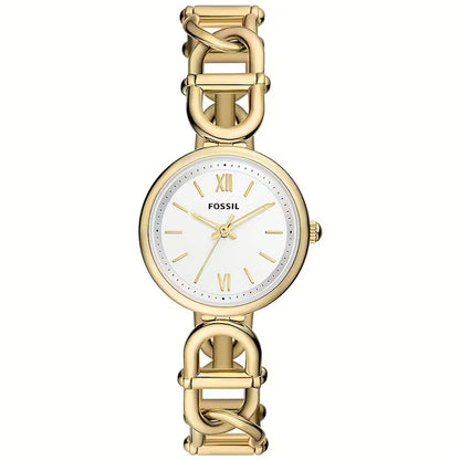 FOSSIL Mod. ES5272 ladies wristwatch with 30 mm gold stainless steel case and strap, quartz movement, mineral dial, water-resistant 5 ATM.