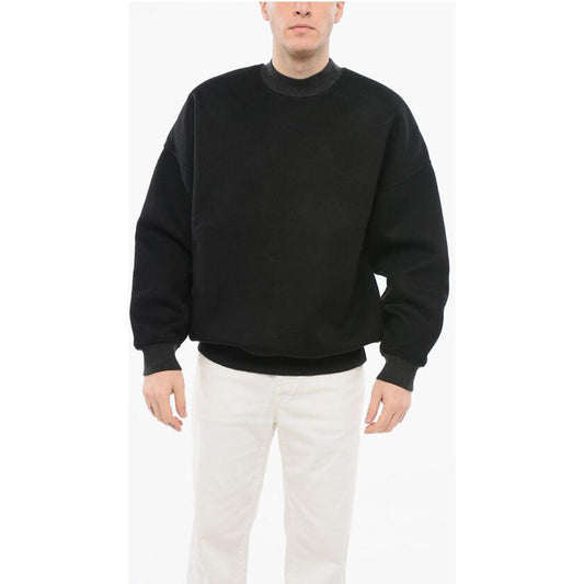 Fear Of God Fear Of God Crew Neck Loden Sweatshirt with Knitted Cuffs FE-P629285-S 1728,74866327712,Black,Clothing,Fear Of God,L,M,Men,Men - Clothing,New with tags,S,Sweaters - Men - Clothing