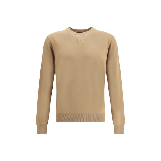 Fendi Beige Fleece Wool Sweatshirt Fendi
