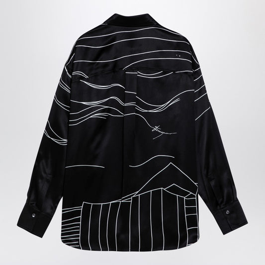 Ferragamo Ferragamo Black silk satin shirt Fall - Winter 2024,LDin,Women,Women > Clothing,Women > Clothing > Shirts,Yes Eu 0778030SI/P_FERRA-NR_102