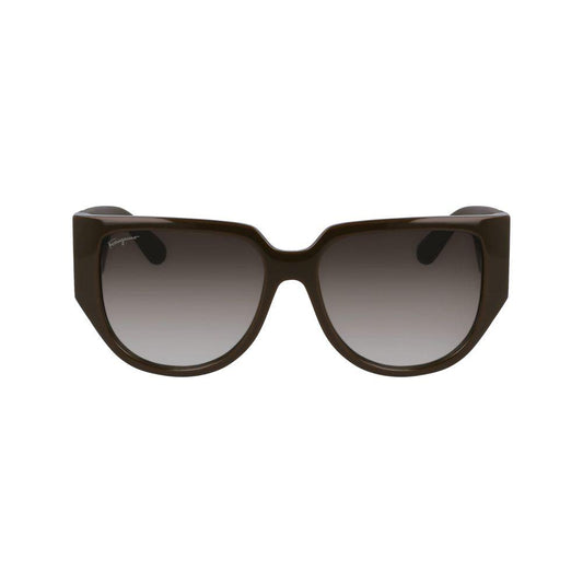 Ferragamo Ferragamo Green Bio Injected Sunglasses FESF1088SE324AC Category-Sunglasses,Ferragamo,Gender-Women,Green,New with tags,Subcategory-SunglassesWomen,Sunglasses for Women - Sunglasses,Women