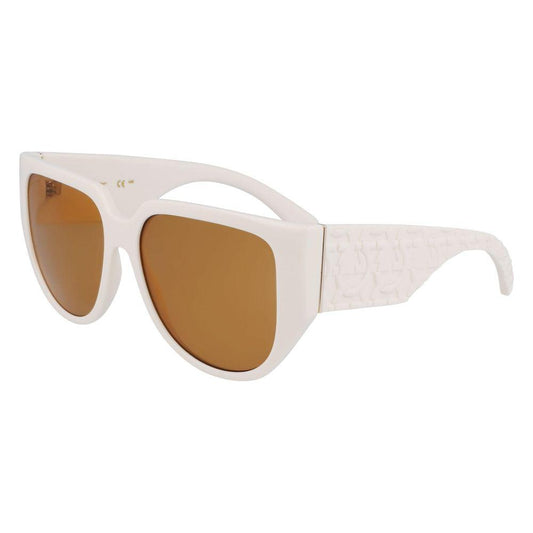 Ferragamo Ferragamo White Bio Injected Sunglasses FESF1088SE103AC 1728,Ferragamo,New with tags,Sunglasses for Women - Sunglasses,White,Women
