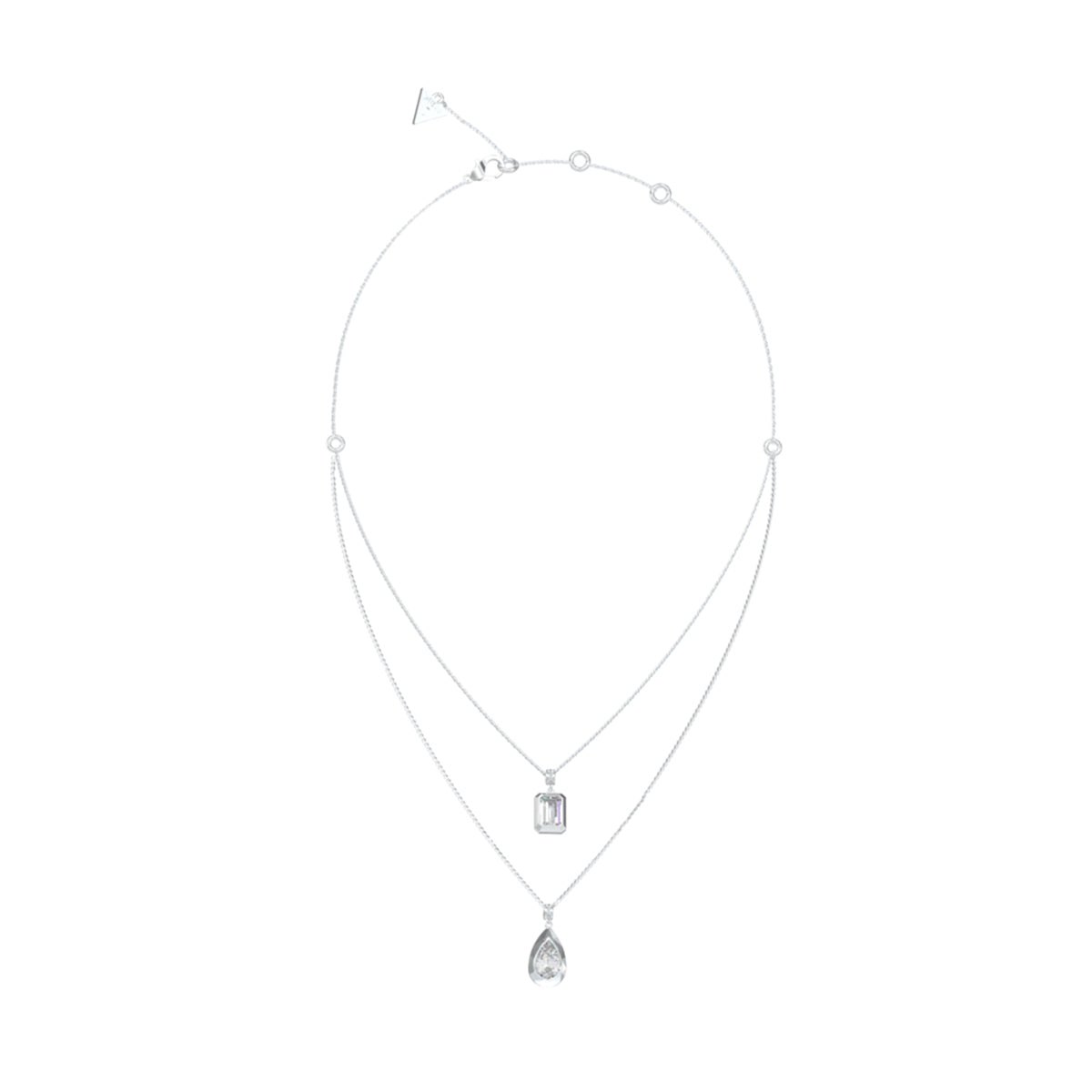 GUESS JEWELS JEWELRY Mod. JUBN05242JWRHT-U silver necklace with pendant charms.