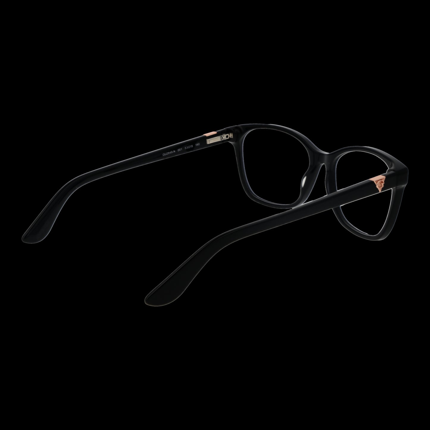 GUESS MOD. GU2949-N 53001 lady eyeglasses in black frame, side view
