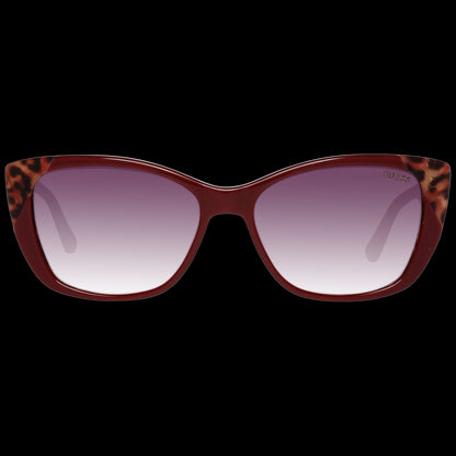 GUESS MOD. GU7511 5566F ladies sunglasses with stylish gradient lenses and leopard-patterned frame, front view.