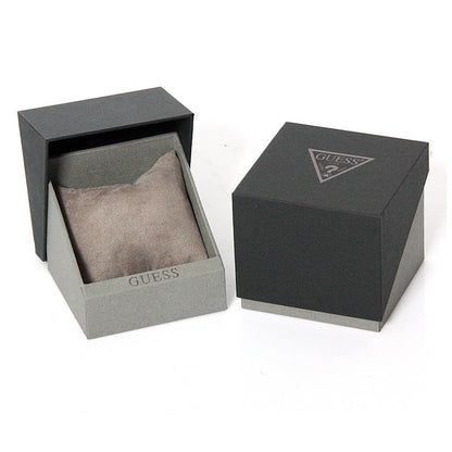 GUESS Mod. GW0307L3 official packaging box for ladies' silver necklace with quartz movement and calendar function.