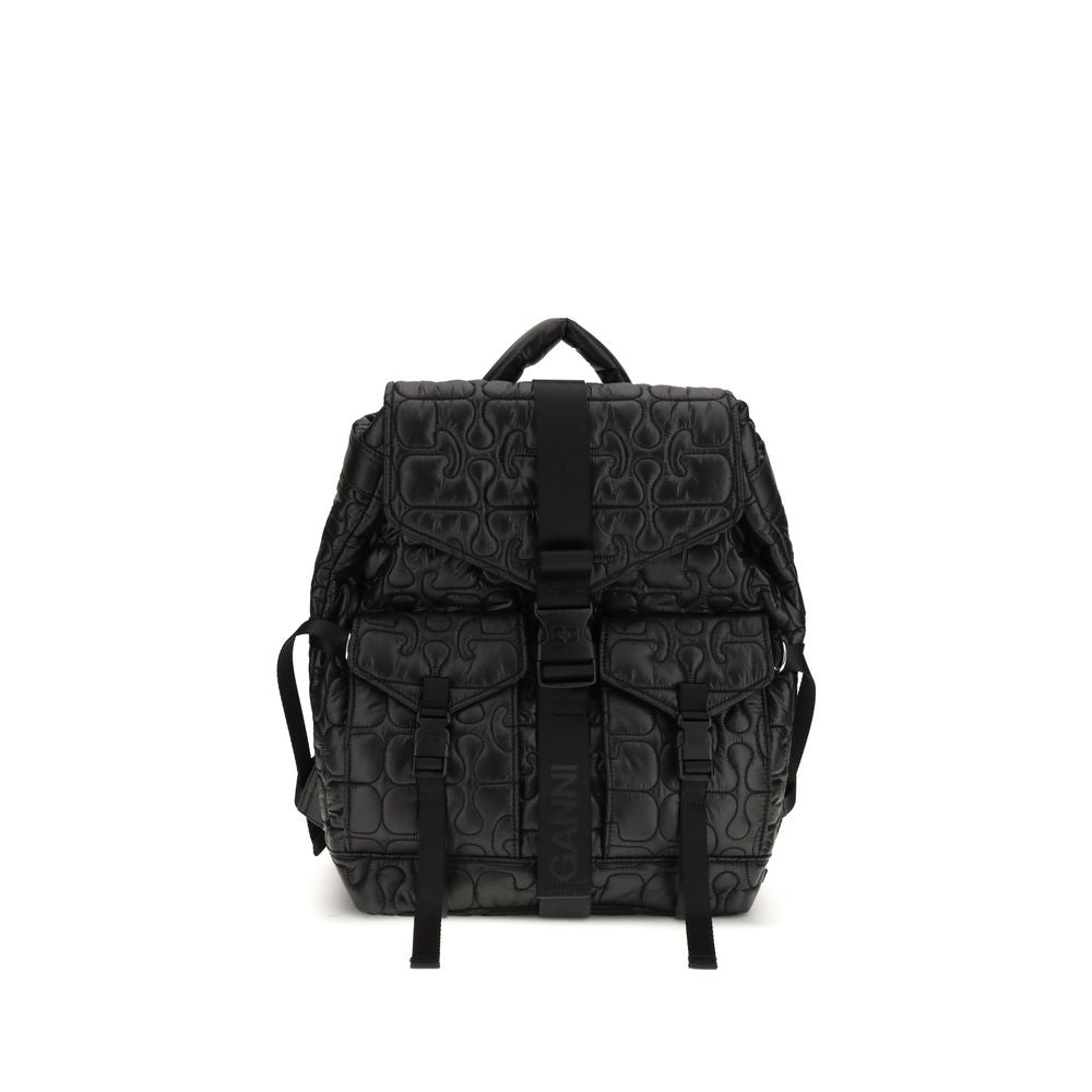 Ganni Black Polyamide Backpack1728,72470364320,Backpacks - Bags,Bags,Black,Ganni,New with tags,Women