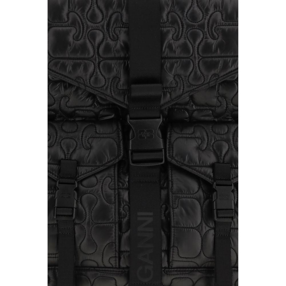 Ganni Black Polyamide Backpack1728,72470364320,Backpacks - Bags,Bags,Black,Ganni,New with tags,Women