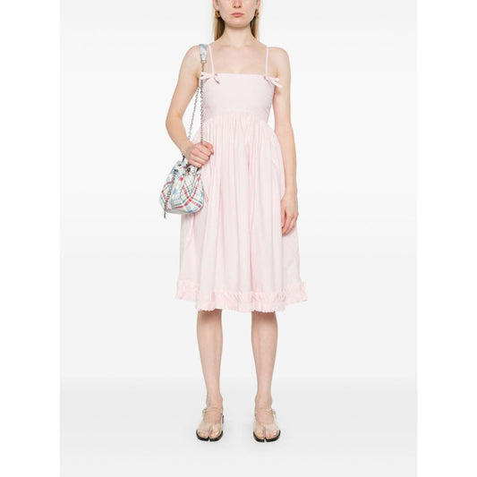 Ganni Ganni Poplin midi dress with shoulder straps LDin,Spring - Summer 2025,Women,Women > Clothing,Women > Clothing > Dresses,Yes Eu W0325868-P25