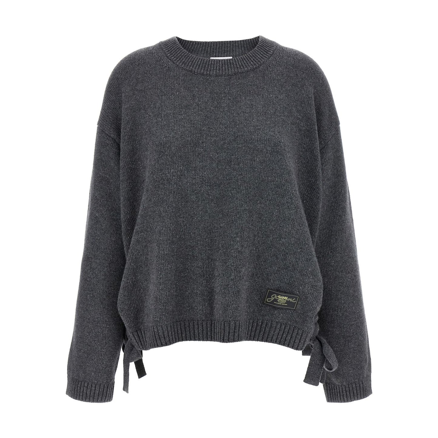 Ganni Gray Wool Cardigan