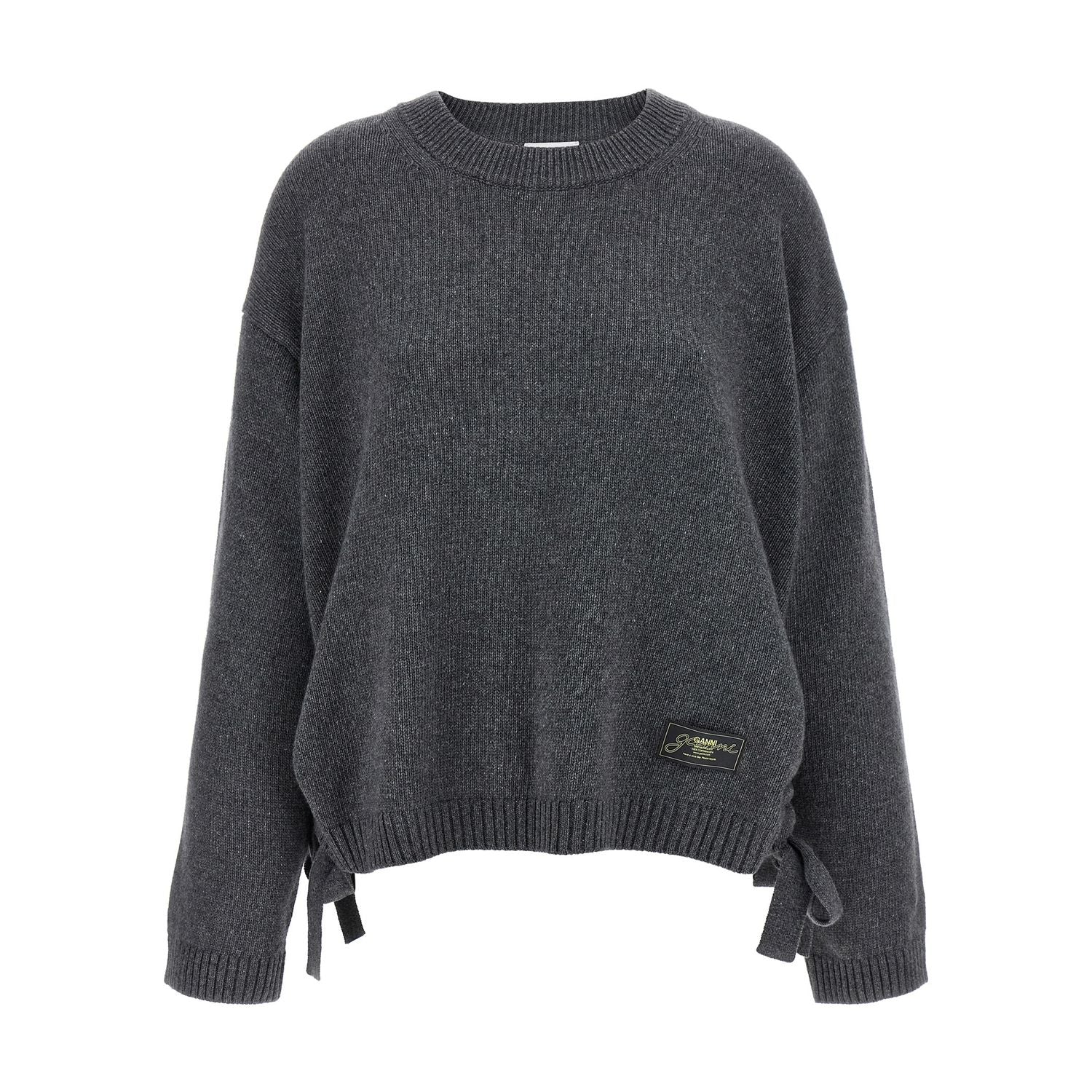 Ganni Gray Wool Cardigan