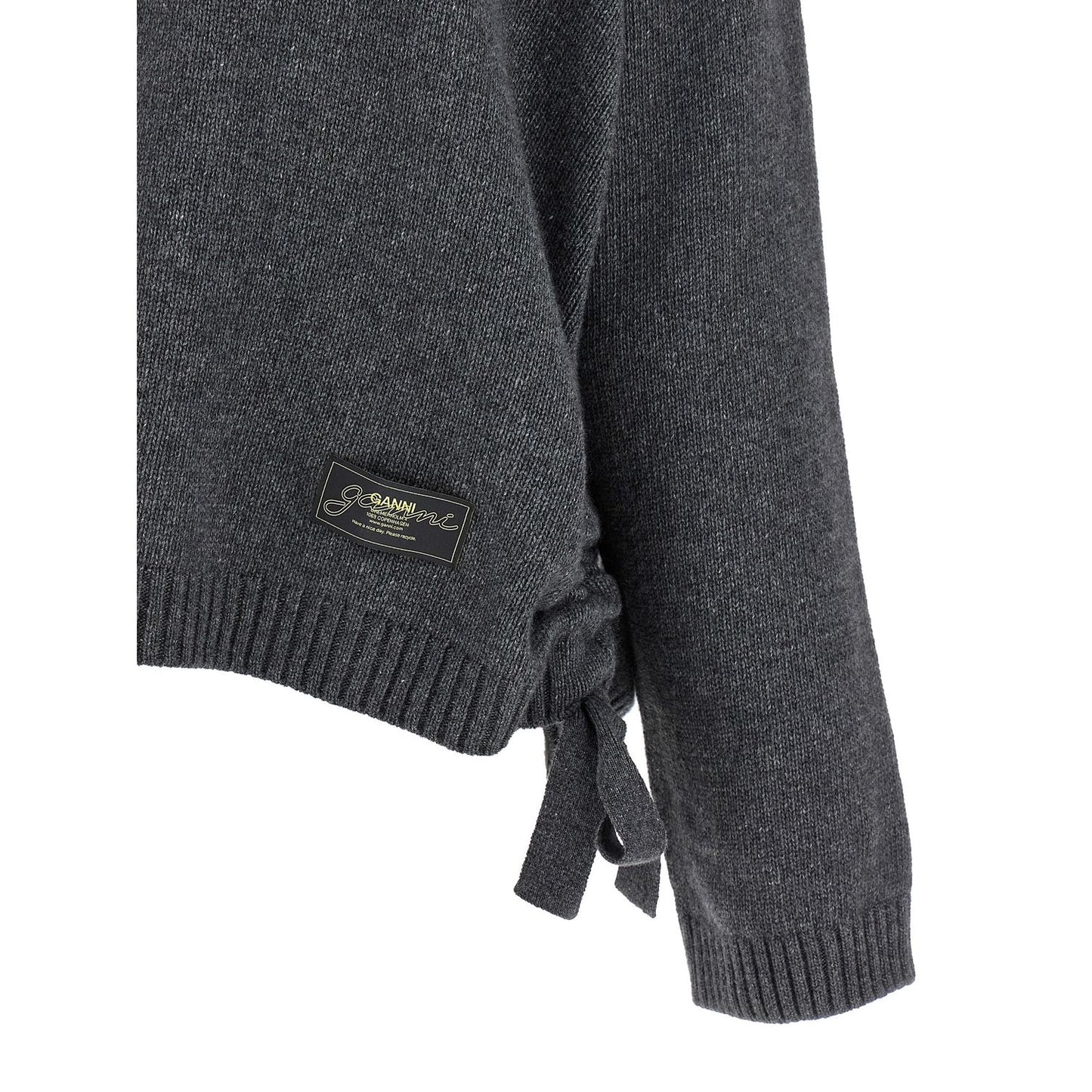 Ganni Gray Wool Cardigan