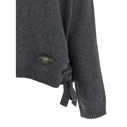 Ganni Gray Wool Cardigan
