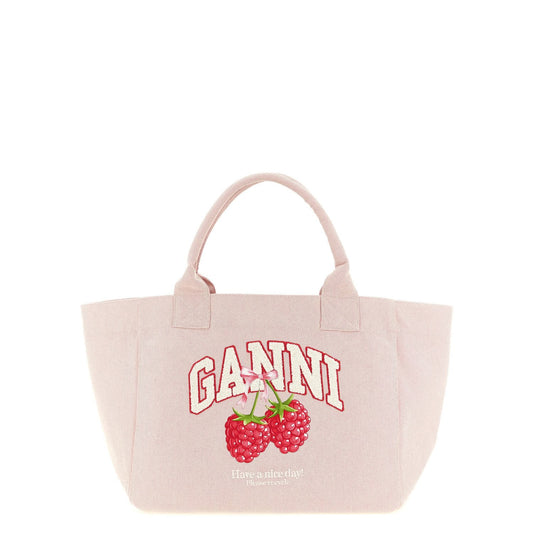 Ganni Multicolor Recycled Polyester Tote Bag