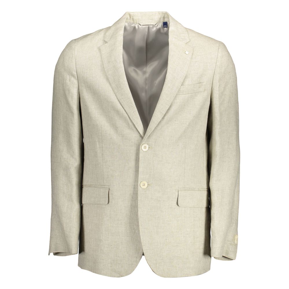 Gant Beige Linen Jackets & Coat Gant