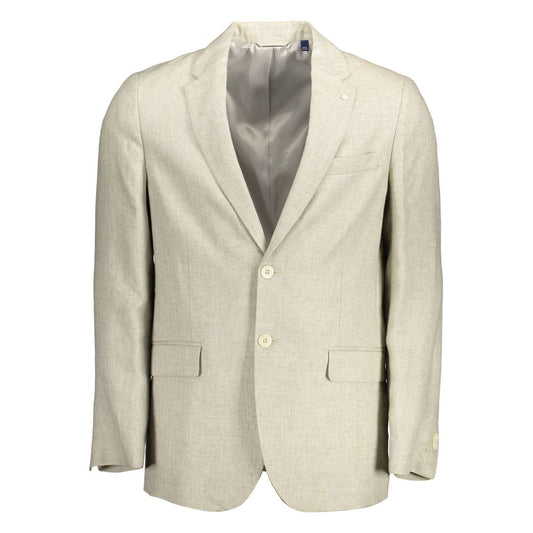Gant Beige Linen Jackets & Coat Gant