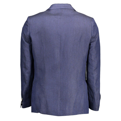 Gant Elegant Blue Linen Classic Jacket