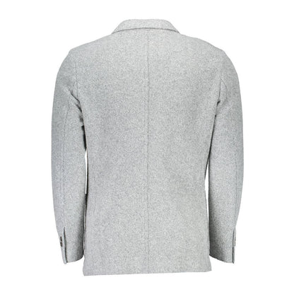 Gant Gray Polyester And Wool Blazer1728,67400106144,Blazers - Suits & Blazers - Clothing,Clothing,Gant,Gray,IT48 | M,Men,New with tags,Suits & Blazers - Clothing