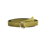 Gant Green Leather Belt with metal buckle and logo detail, stylish and durable accessory.