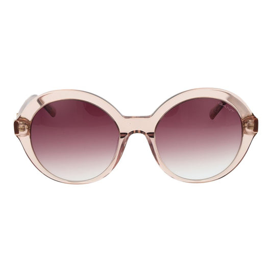 Gant Pink Women Sunglass in rose acetate full-rim frame with purple gradient lenses, offers 100% UVA & UVB protection, round style.