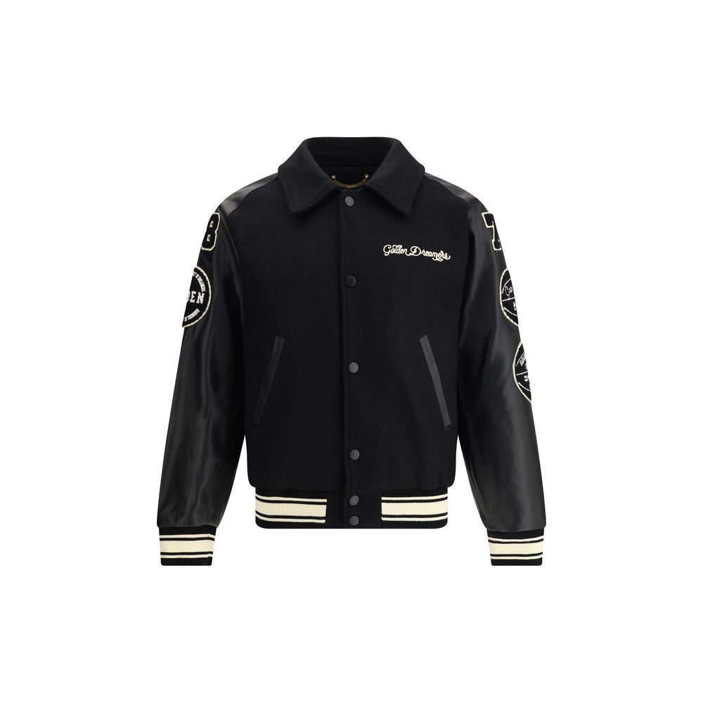 Golden Goose Black Fleece Wool Bomber