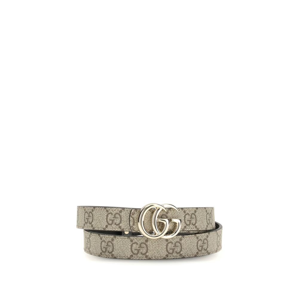 Gucci Beige Calf Leather Bos Taurus Thin Belt