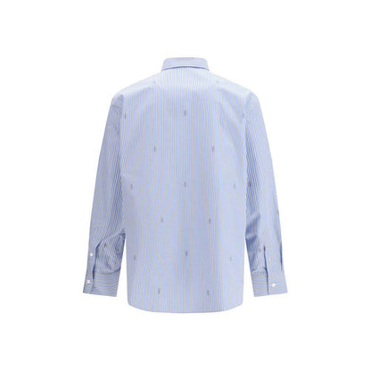 Gucci Blue Cotton Pattern Shirt1728,67397976224,Blue,Clothing,Gucci,IT44|L,New with tags,Pattern - Shirts - Clothing,Shirts - Clothing,Shirts - Women - Clothing,Women,Women - Clothing
