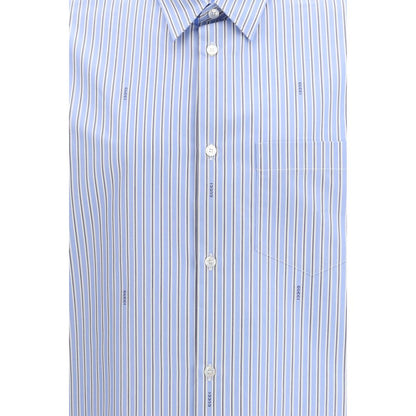 Gucci Blue Cotton Pattern Shirt1728,67397976224,Blue,Clothing,Gucci,IT44|L,New with tags,Pattern - Shirts - Clothing,Shirts - Clothing,Shirts - Women - Clothing,Women,Women - Clothing