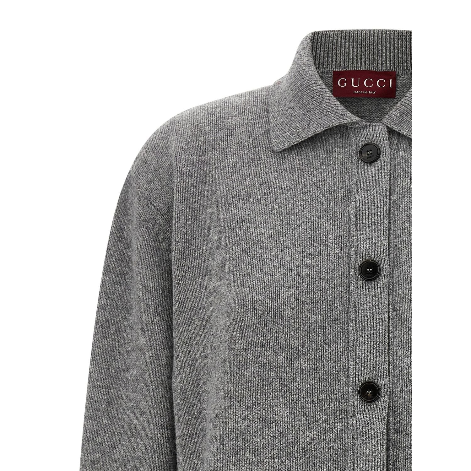 Gucci Gray Wool Cardigan