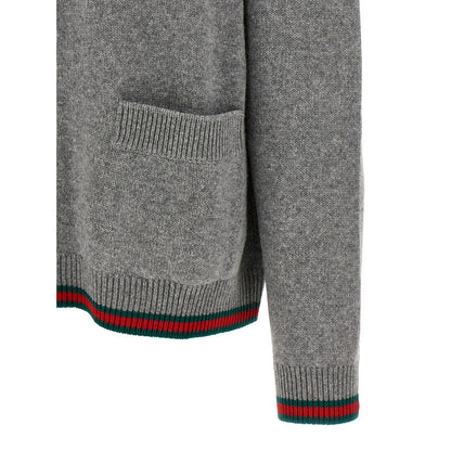Gucci Gray Wool Cardigan