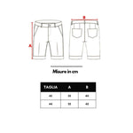 Size chart and diagram for Gucci Pink Wool Short highlighting measurements A and B in cm.