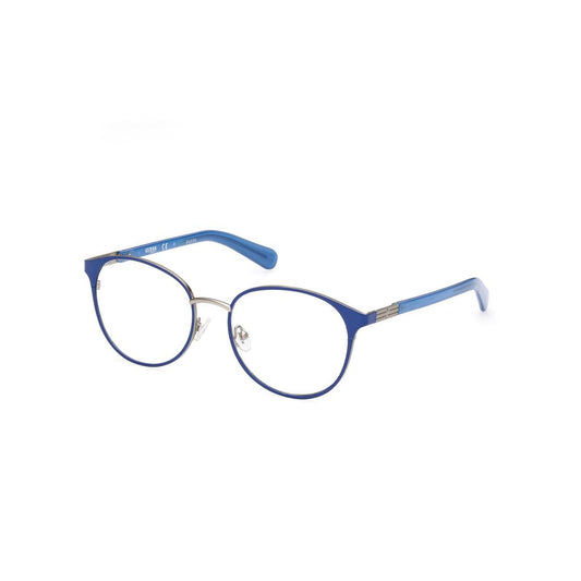 Guess Blue Metal Frames - women's glasses with 54/18/140mm dimensions, UV filter 3, stylish blue metal design for optimal UV protection.
