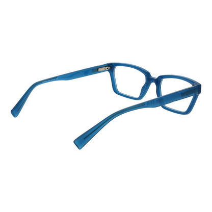 Guess Blue Plastic Glasses (Frames) full-rim rectangle design, unisex blue frames, spring hinge, 54-19-145 size, includes branded case.